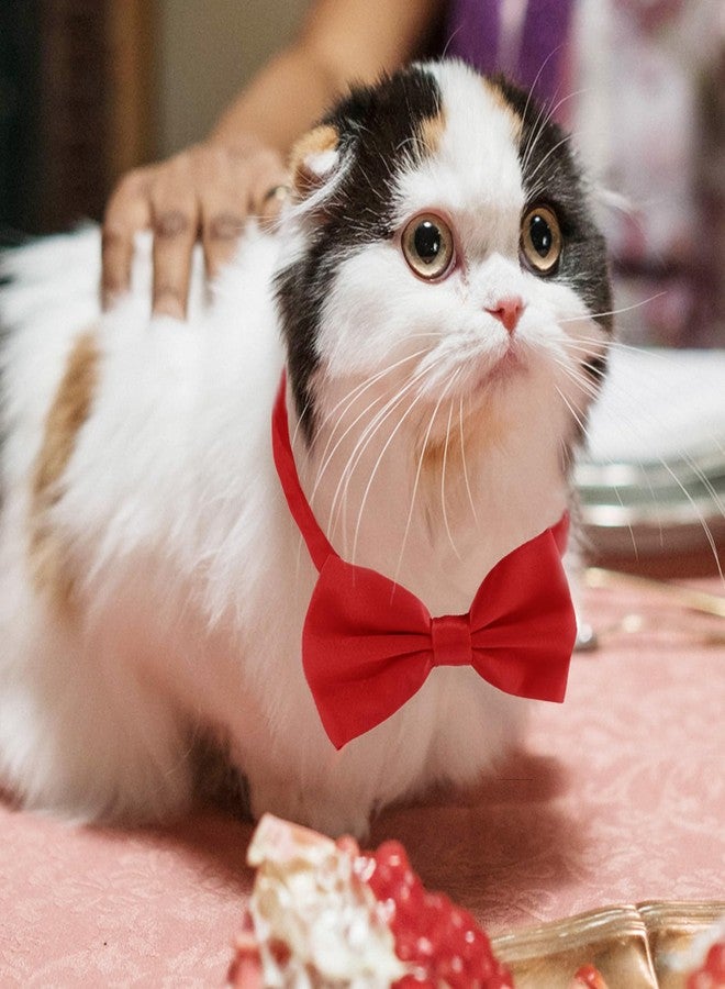 Koolmox KOOMOX Red Bow for Dog, Adjustable Dog Bow Tie Collar for Medium and Large Dogs Cats Pets Wedding Birthday Graduation Christmas Holiday Homecoming Costumes, 1 Piece Red - Image 5